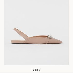 Chain detail flat sling back sandals